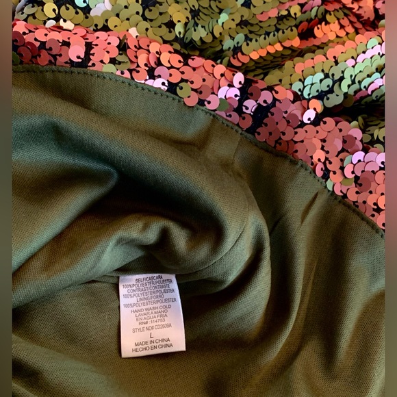 The Clothing Co. multi-color Sequin Dress Women’s Jr. L Large - Picture 3 of 5